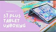 ☆ S7 Plus Samsung Tablet Unboxing ☆ Aesthetic + Stickers! ♡