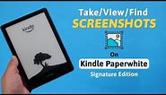 Kindle Paperwhite Signature Edition: How To Take a Screenshot! [Find/View Saved Screenshot]