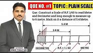 HOW TO DRAW PLAIN SCALE (QUE.NO.1) | UNIT : ENGINEERING SCALE @TIKLESACADEMYOFMATHS