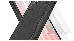 Jeylly for Galaxy S10 Phone Case, S10 Case with 2pcs Soft TPU Screen Protectors, Slim Thin Dual Layer Protective Phone Case with Non-Slip Texture for Samsung Galaxy S10, Black