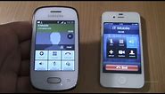 Incoming call&Outgoing call at the Same Time Samsung Galaxy Pocket Neo+Iphone 4s Ios 6