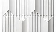 Art3dwallpanels PVC 3D Wall Panel for Interior Wall Décor, 19.7" x 19.7" Wall Decor PVC 3D Wall Panels, 3D Textured Wall Panels, Pack of 12 Tiles, White