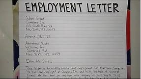 How To Write An Employment Letter Step by Step Guide | Writing Practices