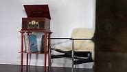 Victrola Wooden Stand for Wooden Music Centers with Record Holder Shelf, Mahogany