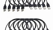 USB Cable Pack of 10: USB Male to Male Cable Double End USB Cords (3 Feet - 10 Pack)