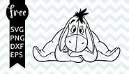 Eeyore donkey svg free, disney svg, winnie the pooh svg, instant download, silhouette cameo, free vector files, free disney shirt svg 0428