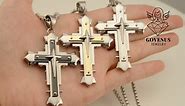 Large Jesus Christ Cross Necklace Religious Jewelry For Men