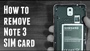 How to remove and access Note 3 SIM card (Verizon Note 3)