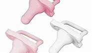 Dr. Brown's HappyPaci 100% Silicone Baby Pacifier, Contoured One-Piece Design, White, Pink, Light Pink, 0-6m, BPA-Free, 3 Pack