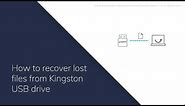 How To Recover Lost Files From Kingston USB drive?