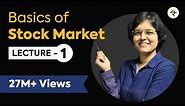 Basics of Stock Market For Beginners Lecture 1 By CA Rachana Phadke Ranade