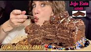 ASMR COSMIC BROWNIE CHOCOLATE FUDGE CAKE! | DRUNK BIRTHDAY | ASMR EATING & TALKING 🥳