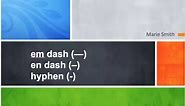 How to find/use the "en dash" on your keyboard