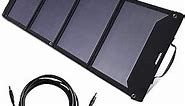 Tenergy Foldable 60W Solar Panel Charger for Camping Power Supply, Portable Power Chargers, and Power Packs, Outputs Includes DC, USB-C, and 2X USB-A Ports