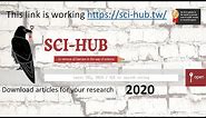 Sci-Hub working || working Link 2021 Updated