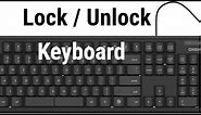 how to lock/unlock keyboard of laptop 2020