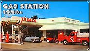 Life at the Gas Station - 1950s America in Color