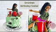 Drunk Barbie Birthday Cake! | 21st Birthday Cake | Chyna B Sweets