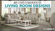 10 Cozy Farmhouse Living Room Design Ideas