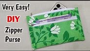 DIY Zippered Ladies Hand Purse - Easy Sewing Tutorial / Purse Making / Phone Pouch / DIY Phone Pouch
