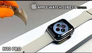 H10 Pro Unboxing & Review Apple Watch Series 8 45mm Silver Stainless Steel Top 1 Copy! - ASMR