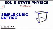 SImple Cubic Lattice | Crystal Structure
