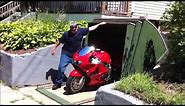 How to DIY a motorcycle shelter . Toughest out there. Subscribe to request drawings and for videos