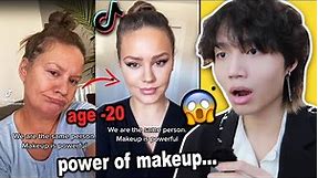 girls with and without makeup tiktok SHOOK me
