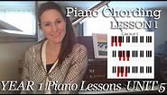 Piano Chording Lesson 1 - The 12 Major Chords - [5-1] Video 65 - Beginner Piano Chording Tutorial