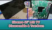 Dessasambling and teardown hisense 65 inch led smart tv