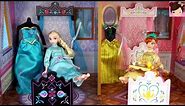 Elsa & Anna Princess Bedroom Holiday Morning Routine - Frozen Arendelle Castle Doll House