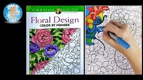Creative Haven Floral Design Color By Number Adult Coloring Book Speed Color - Family Toy Report