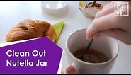 Short how-to video | Clean Out Your Nutella Jar