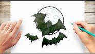 How to Draw a Halloween Bat Silhouette