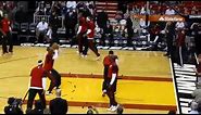 Lebron James Pregame Dunk Contest During Miami Heat Pre-Game Warmups (HD QUALITY)