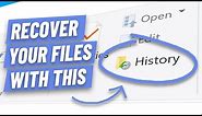 How to Recover your Files with File History | Windows 10