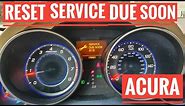 ACURA MDX How to Reset Service Due Soon A13, A12 Replace Engine Oil Code