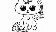 119 Free Printable Unicorn Cat Coloring Pages