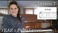 Lesson 7: 2 Pieces in Treble Clef| Free Easy Beginner Piano Tutorial - [Year 1] Lesson 1-7