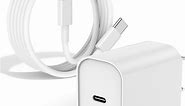 iPhone Charger Fast Charging, Type C Wall Charger Block with 6FT Long USB C to Lightning Cable for iPhone 14/13/12/12 Pro Max/11/Xs Max/XR/X,AirPods Pro Case