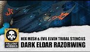 Dark Eldar Razorwing Tutorial using Hex Mesh and Evil Elven Tribal Stencils