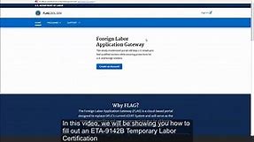 Filling out a Form ETA-9142B Application