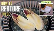 How to CLEAN your WHITE CANVAS SHOES | Remove Extreme Yellowing | Easy Method that WORKS!