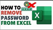 How to Remove Excel Workbook Password | Remove Password from Excel Spreadsheet