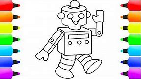 learn coloring Robot toy 🤖 for kids| Robot coloring pages for children 🤖