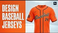 Design a Baseball jersey using a photoshop template
