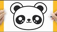 HOW TO DRAW A CUTE PANDA FACE EASY STEP BY STEP TUTORIAL