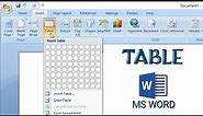 How to Create and Format Table in Microsoft Word | Table in MS Word