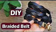 How to Make Belt // Make Braided Leather Belt // 3 Strands