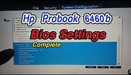 Hp Probook 6460b Bios Settings | System configurations + Boot order setting